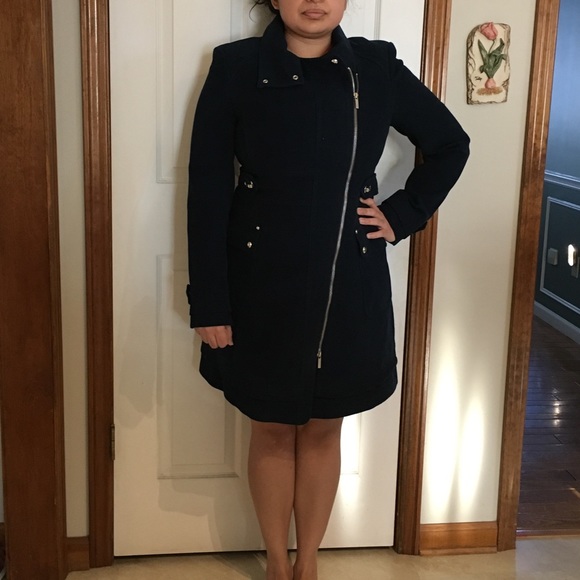 NWOT Karen Millen Military Coat, Navy, Sz10 - Picture 7 of 8